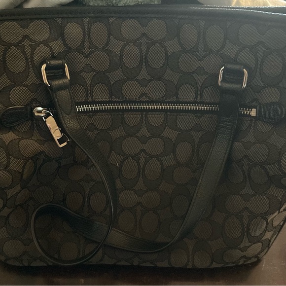 Ladies Coach Black Signature C Tote Bag - Picture 4 of 5